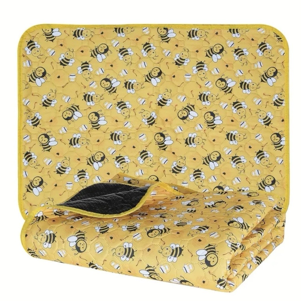 2 Pcs Washable Pee Pads  Large 24"x48" Waterproof Non-Slip Pet Training YELLOWBE